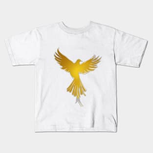 Dove Yellow Shadow Silhouette Anime Style Collection No. 461 Kids T-Shirt